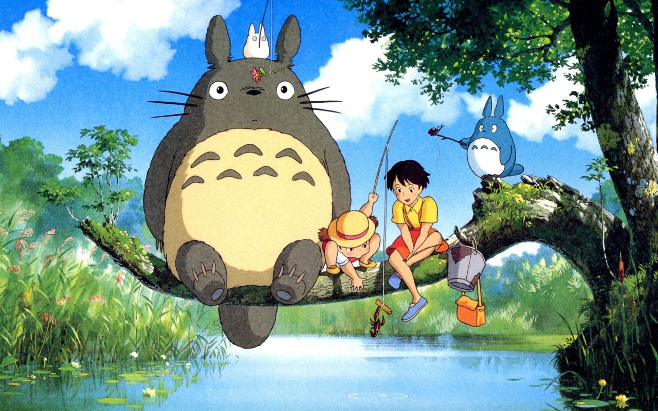 Рыбалка в аниме Мой сосед Тоторо