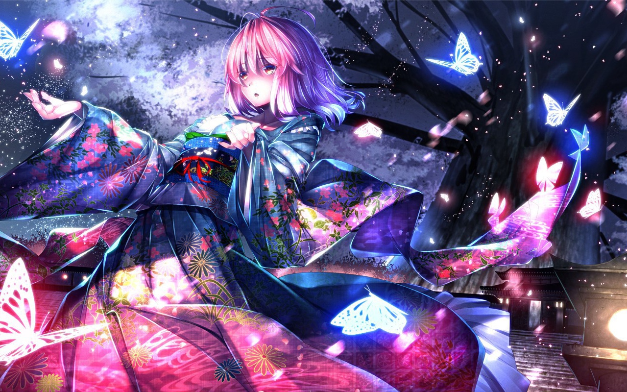 Призрак в аниме Saigyouji Yuyuko