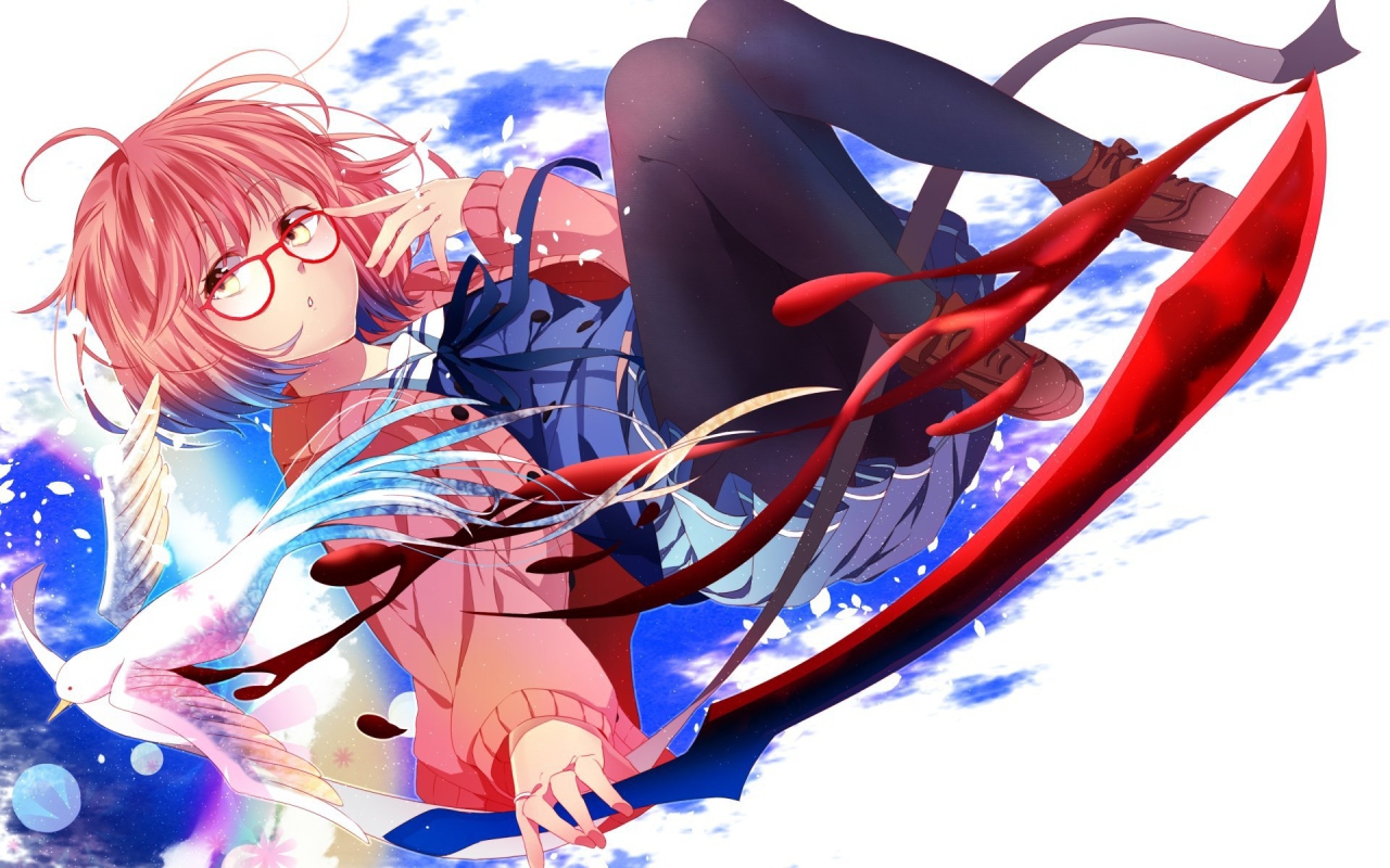 Девушка из аниме Kyoukai no Kanata