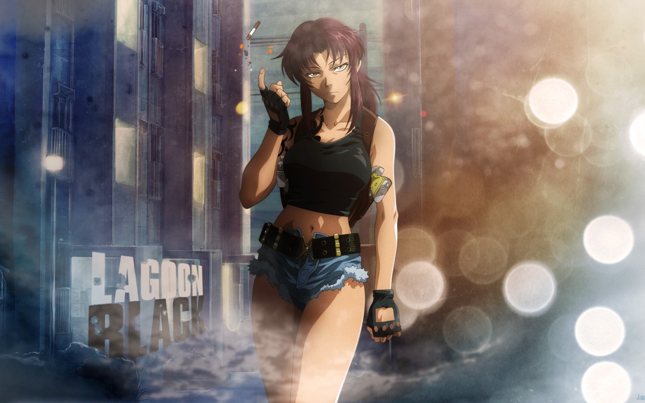 Девушка из аниме Пираты «Чёрной лагуны»