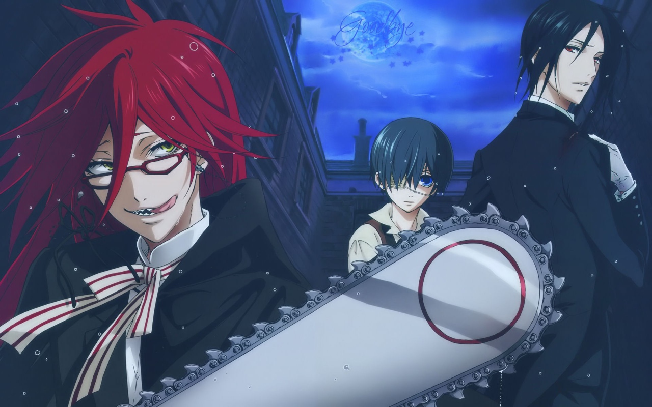 Девушка с цепной пилой из аниме Тёмный дворецкий