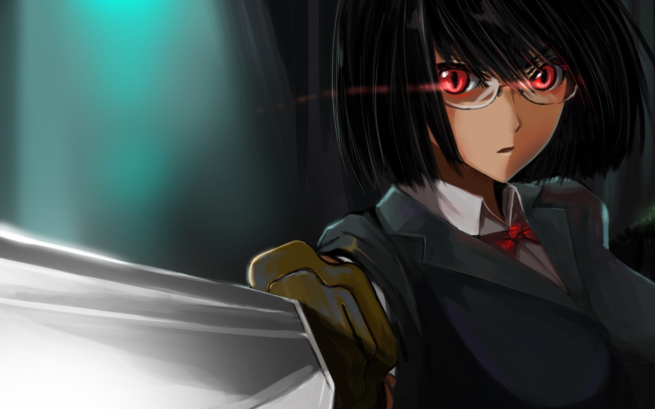 Девушка с мечом в аниме Дюрарара!!