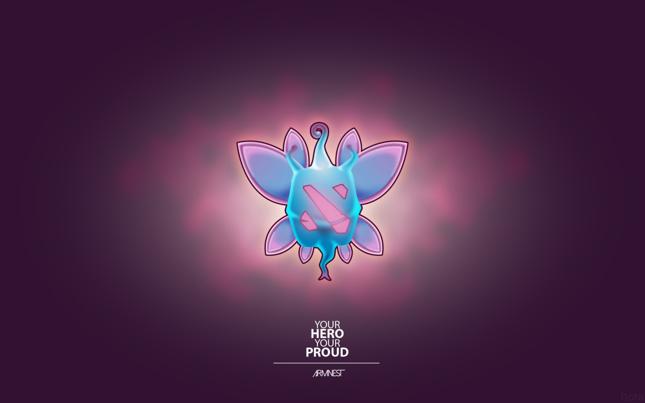 Герой аниме, фиолетовый фон