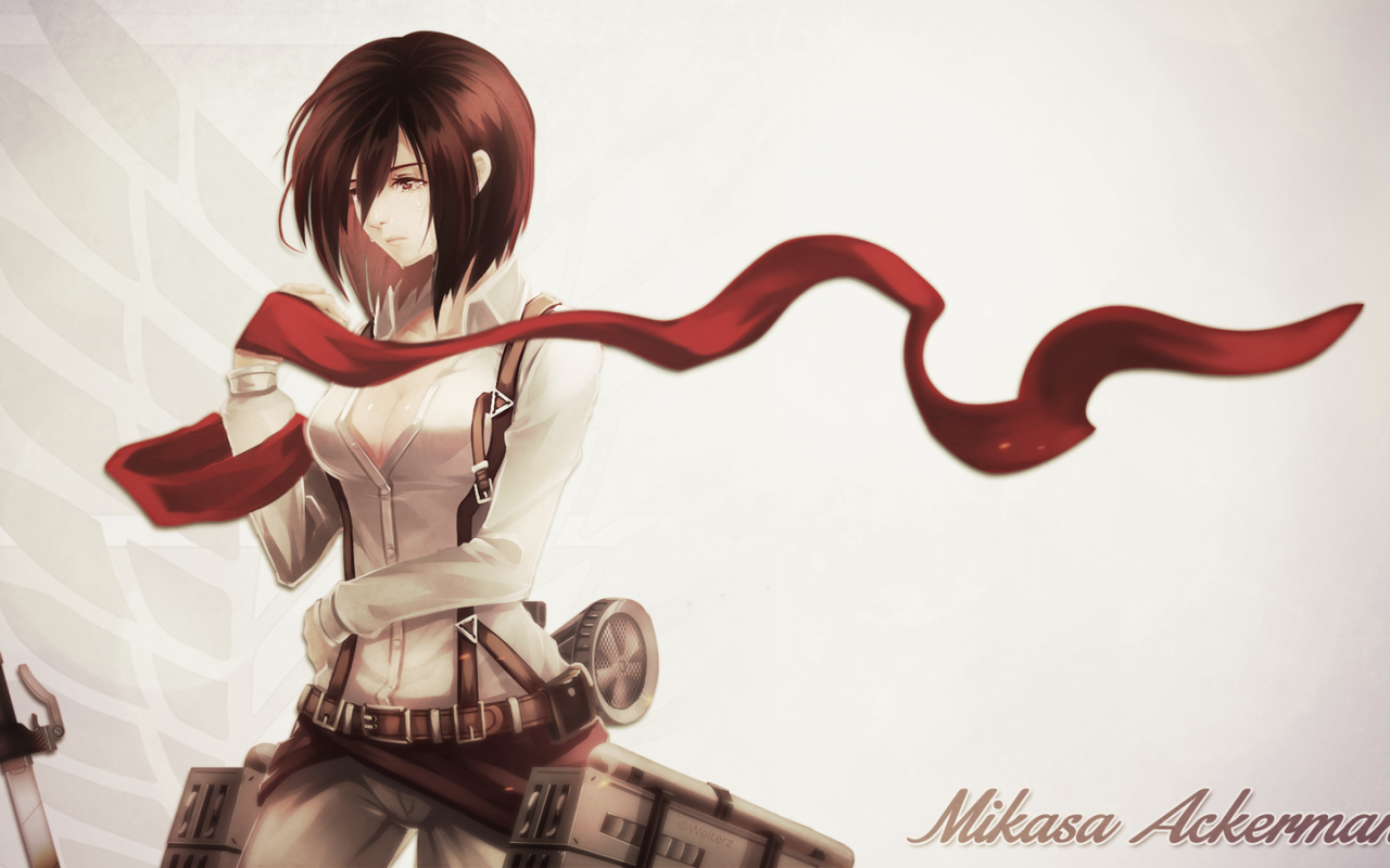 Микаса из аниме Shingeki no Kyojin