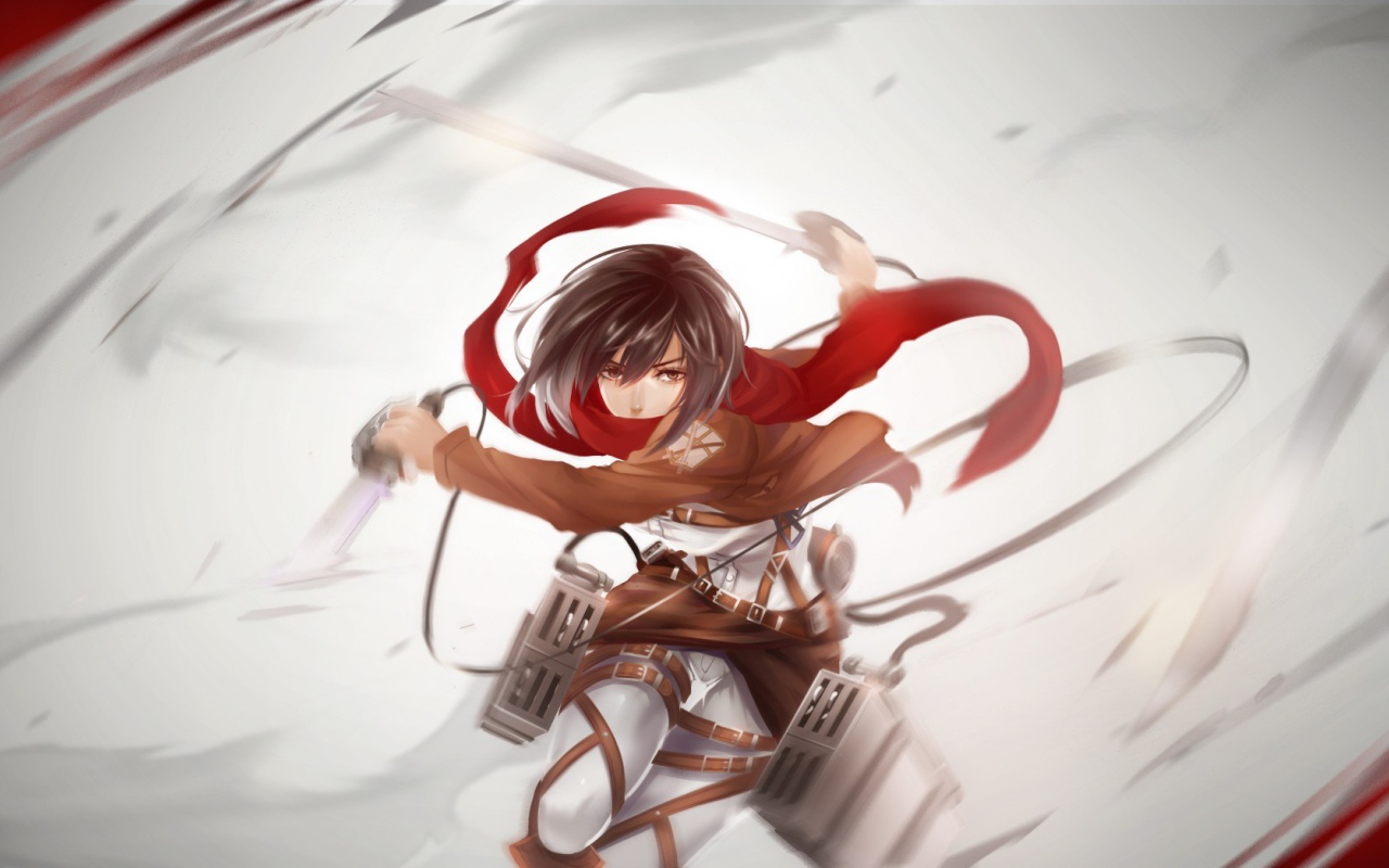 Микасса идет в бой, аниме Атака Титанов