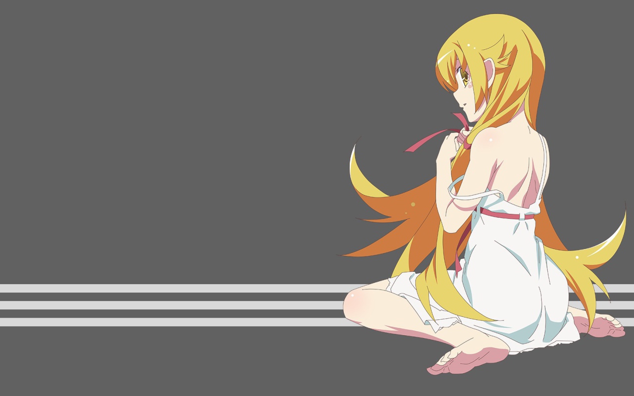 Рыжая девушка аниме Monogatari Series