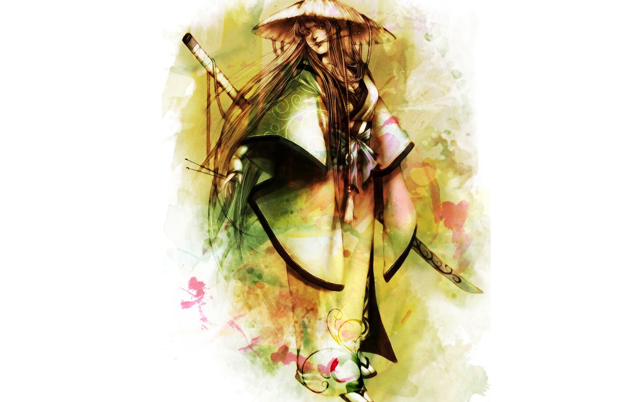 Японская девушка самурай