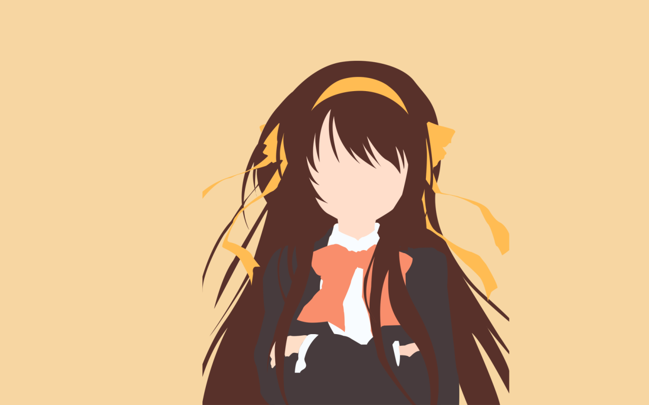 Силуэт аниме девушки Харухи Судзумия