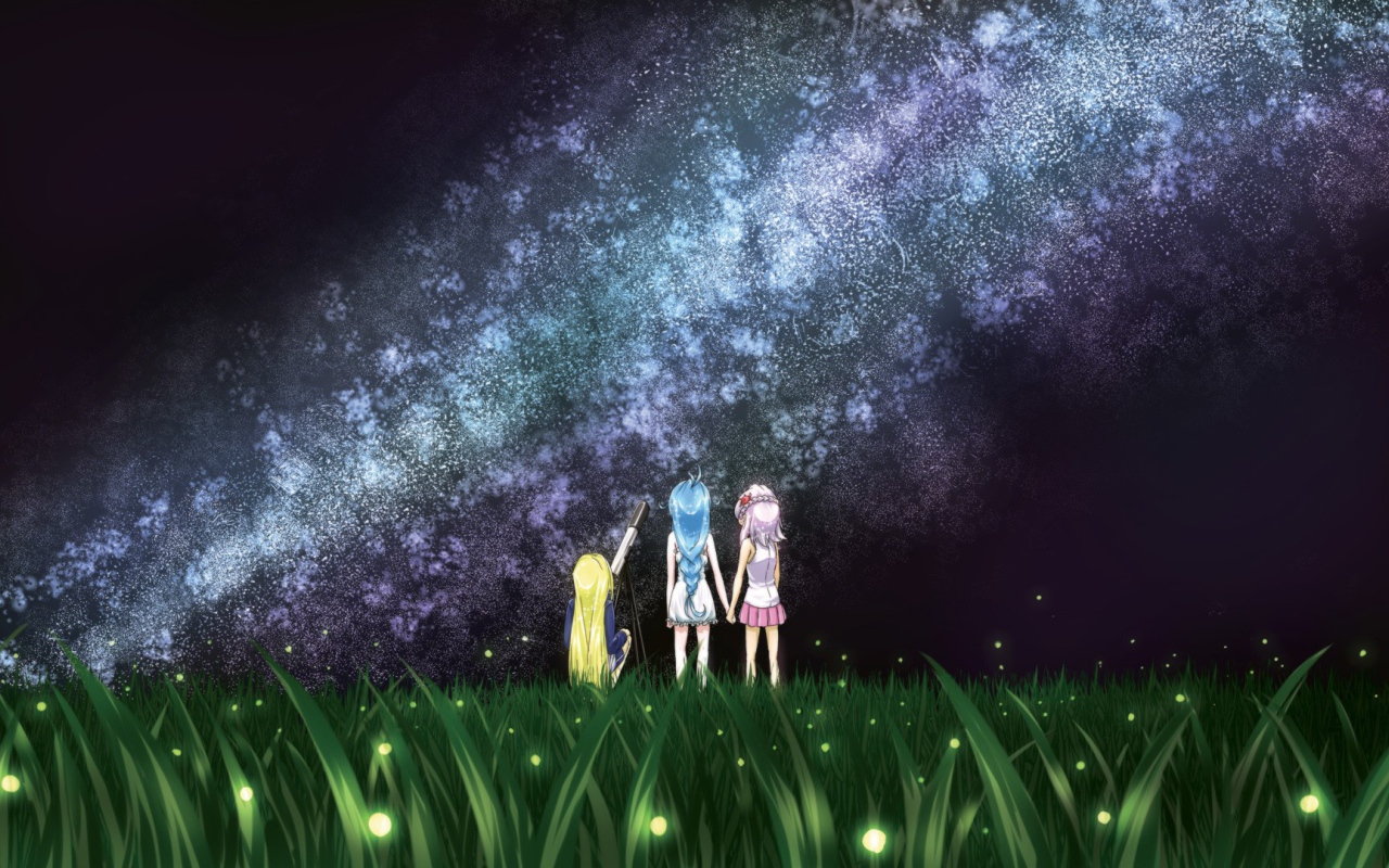 Звездное небо в аниме Моя кузина - инопланетянка