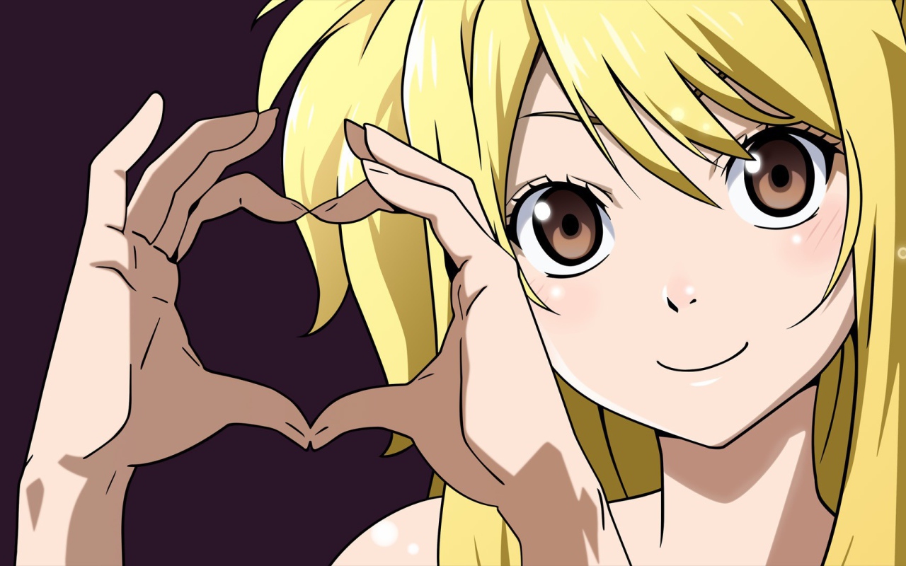 Милая девочка из аниме Сказка о хвосте феи