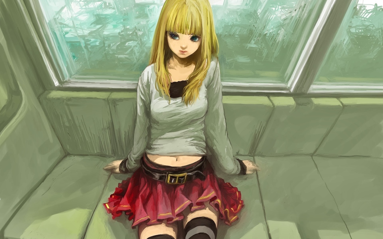 Девушка у окна в аниме Тетрадь смерти