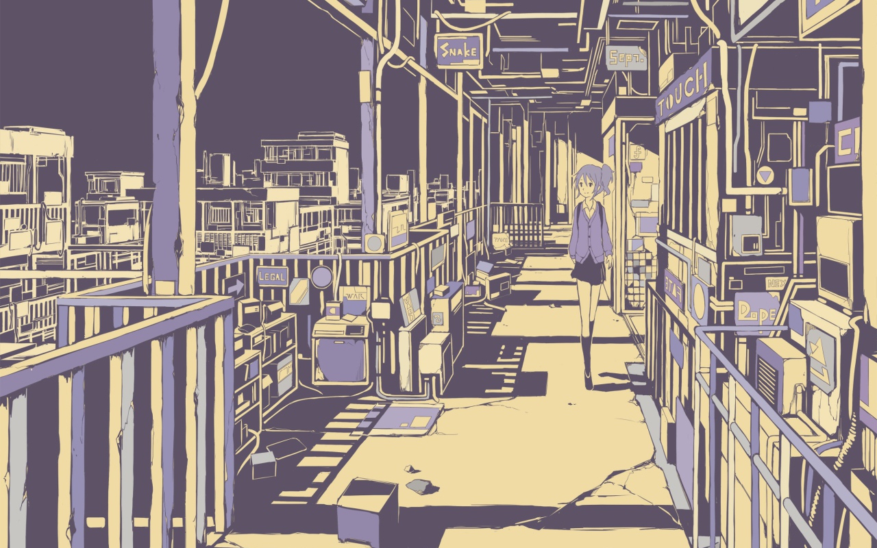 Девушка идет по террасе