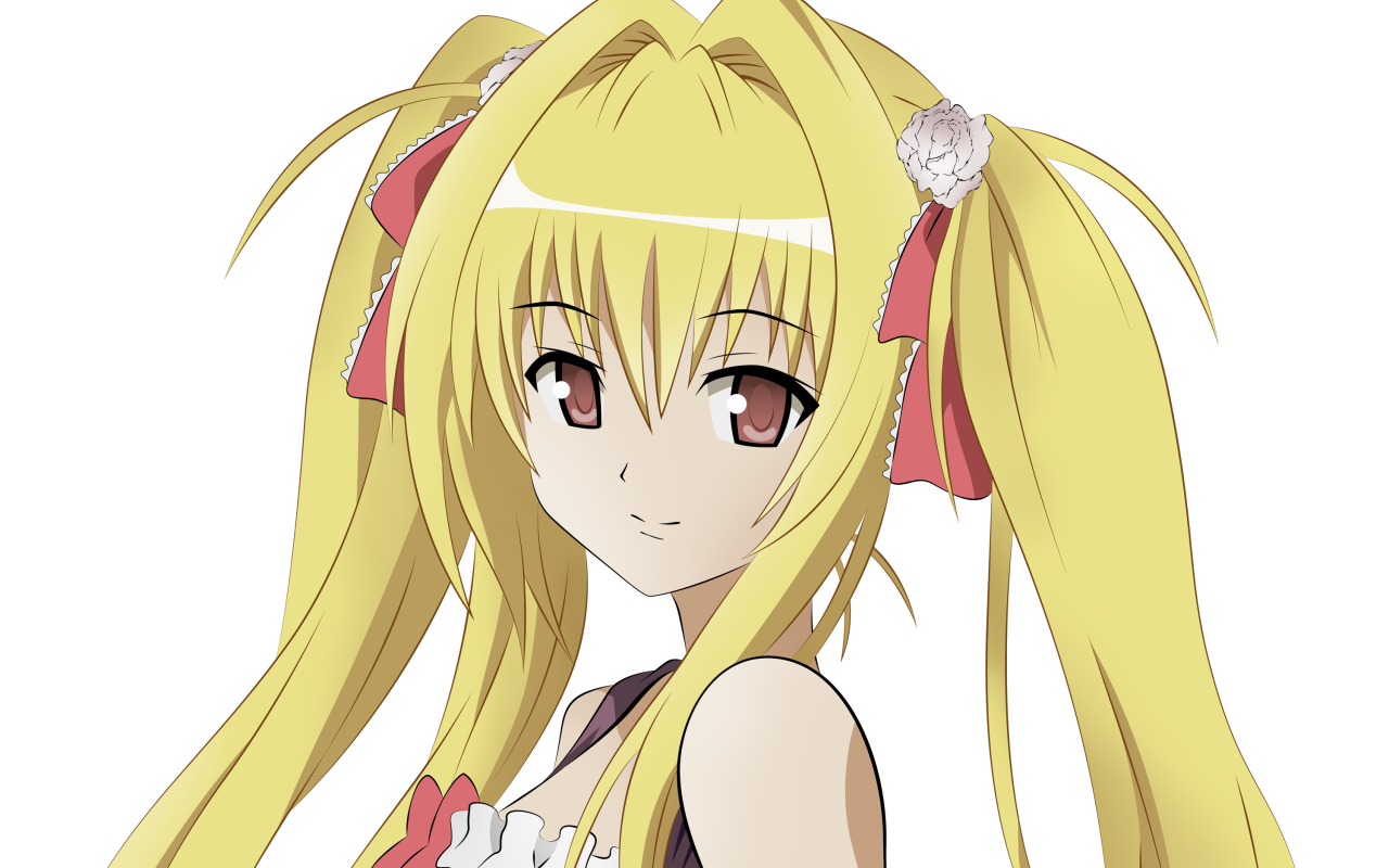 Девушка с желтыми волосами в аниме Любовь и прочие неприятности