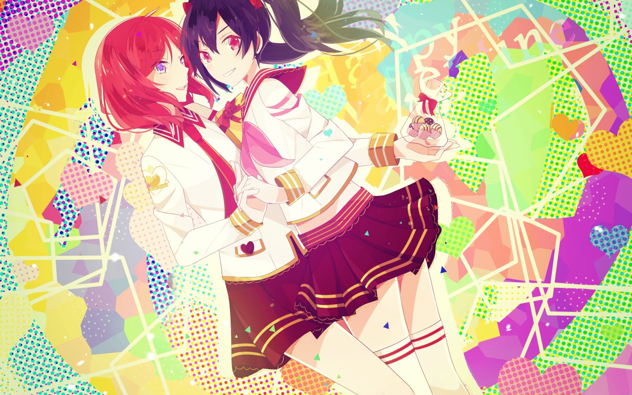 Две девушки из аниме Love Live