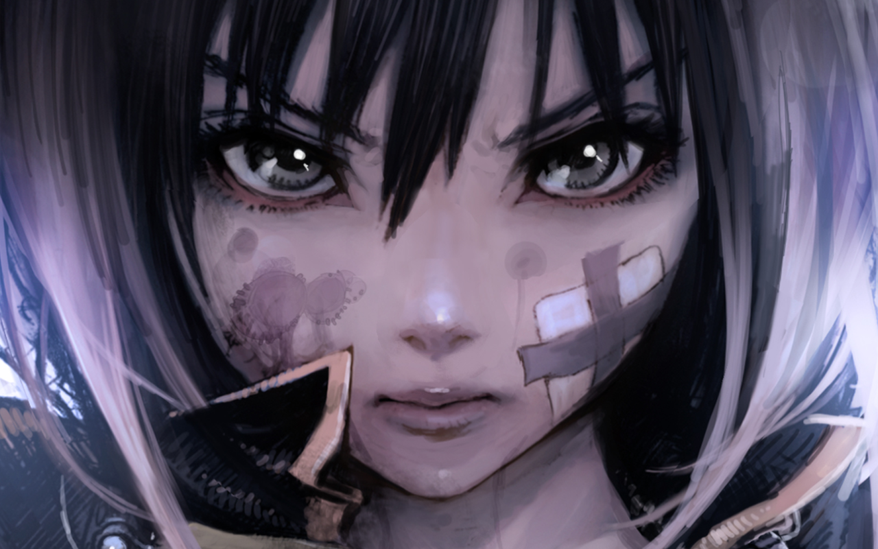 Раненая девушка аниме