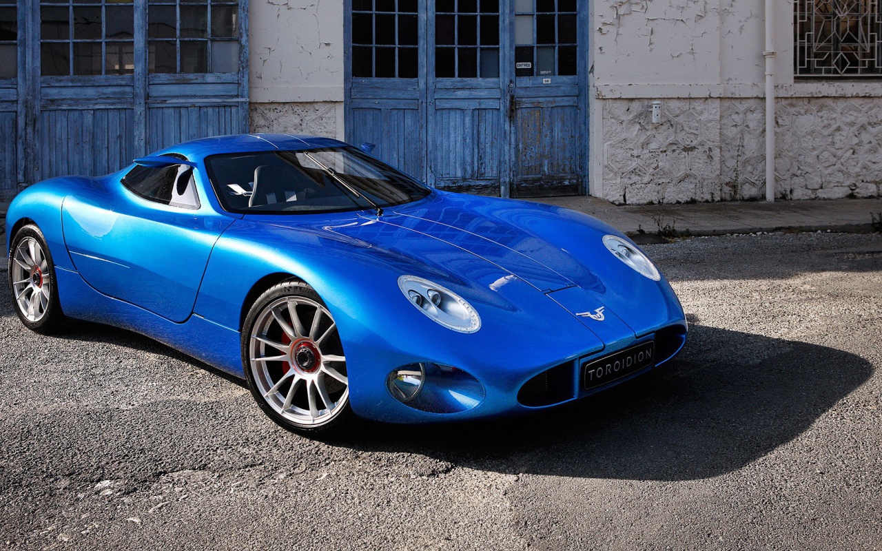 Синий автомобиль Toroidion 1MW