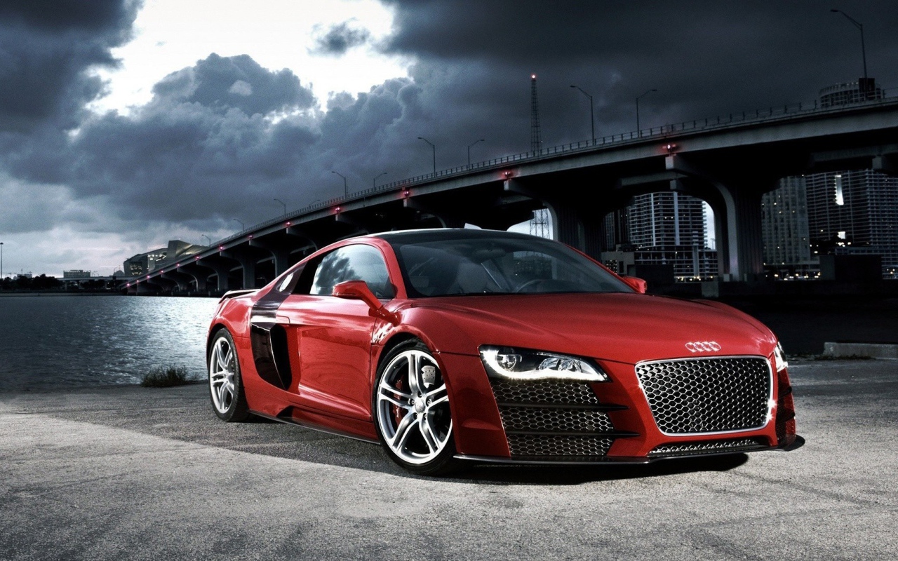 Sporty red Audi R10