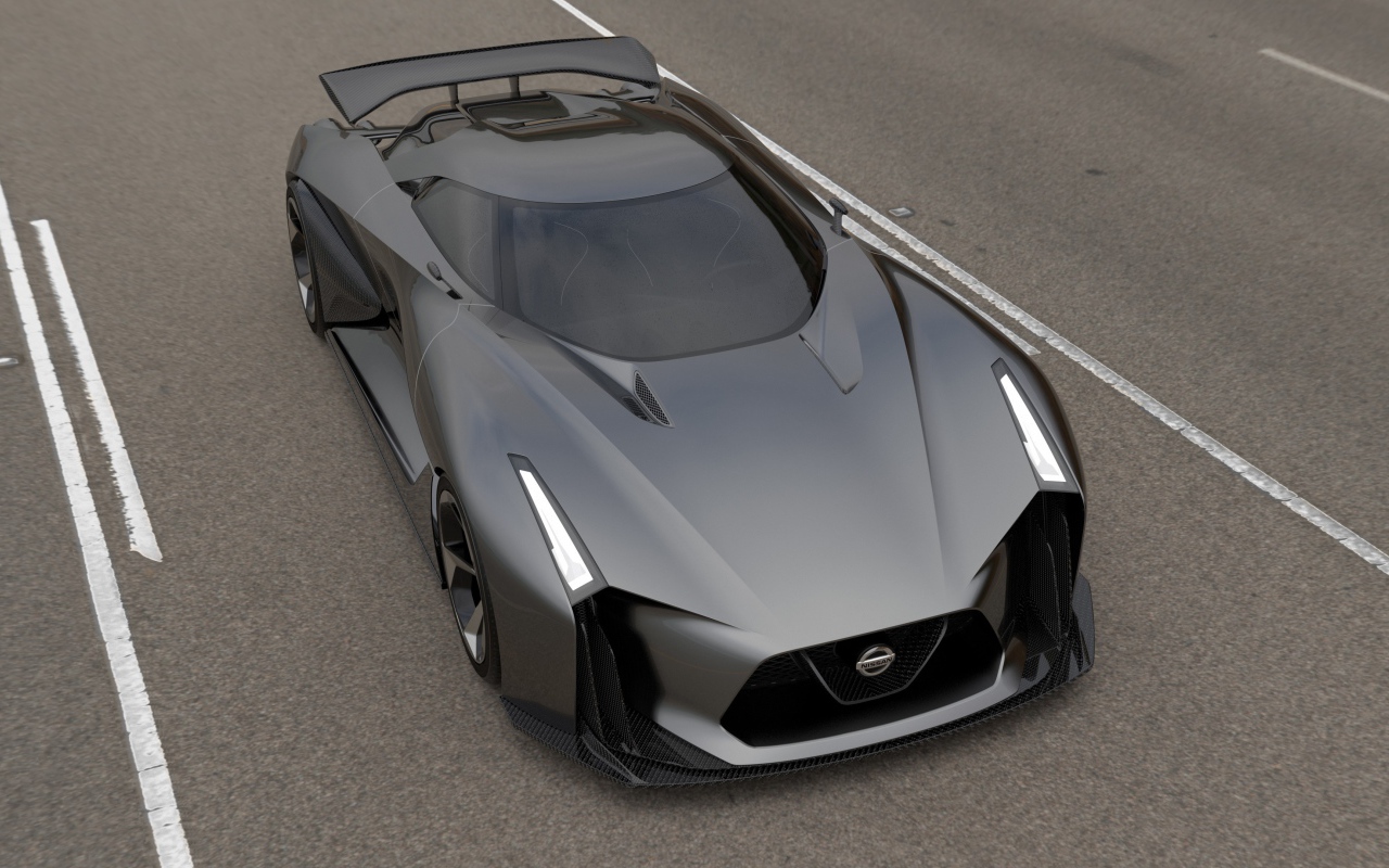 Черный суперкар Nissan Concept 2020
