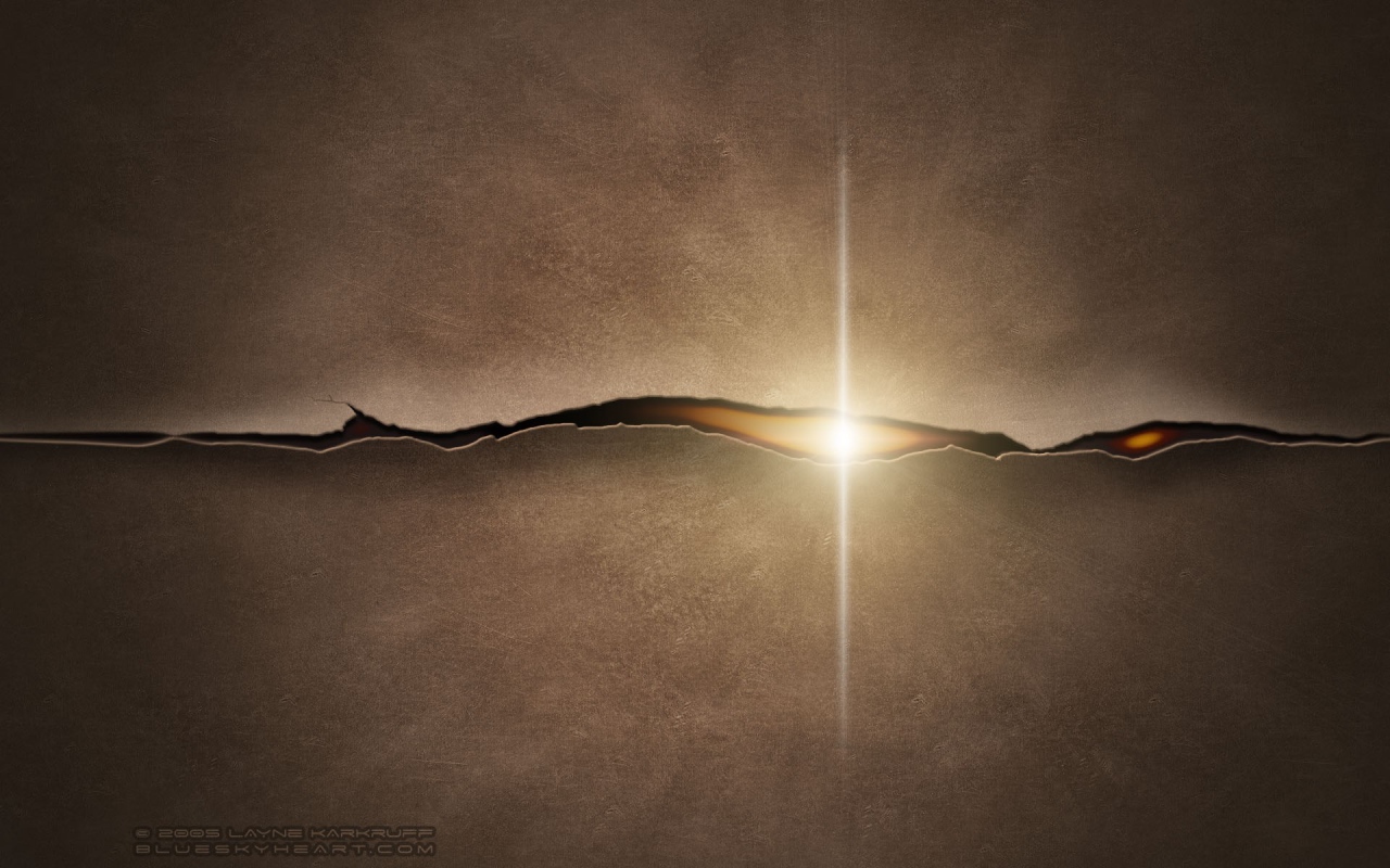 Трещина в ткани, коричневый фон