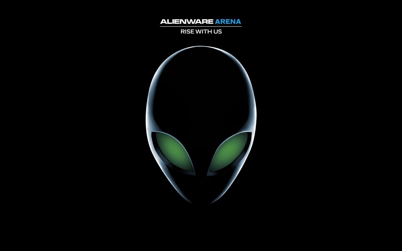 Инопланетянин с зелеными глазами, черный фон