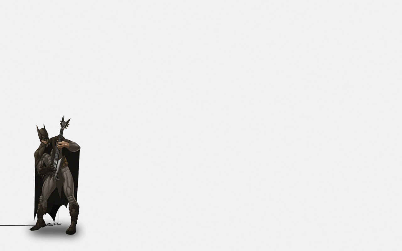 Бетман в черном, серый фон