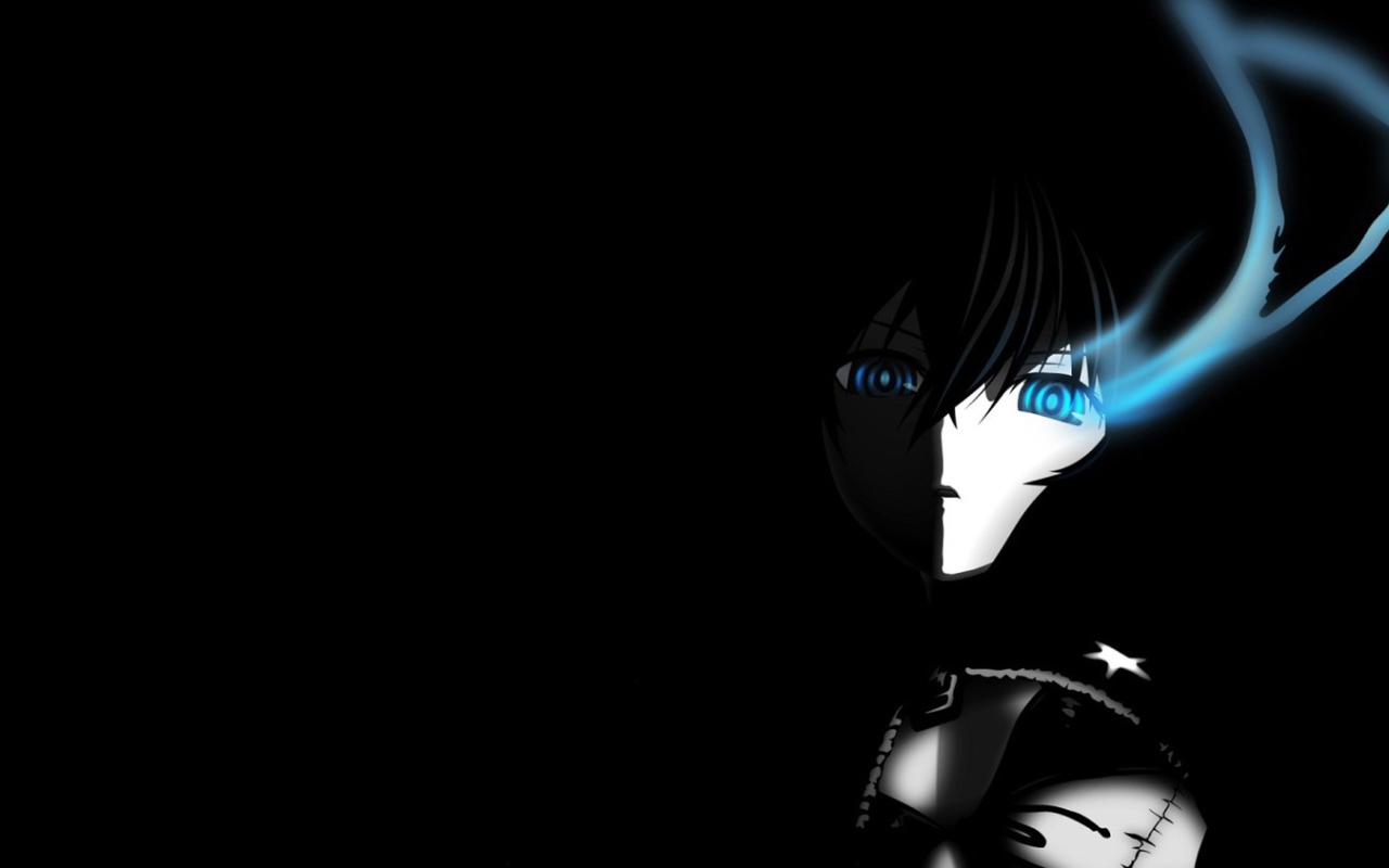 Черный фон аниме Black Rock Shooter