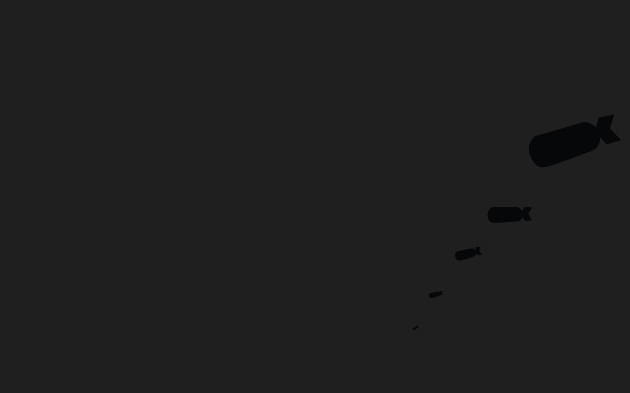 Черные бомбы, темно серый фон