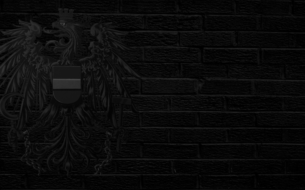Черный герб Австрии на черном фоне