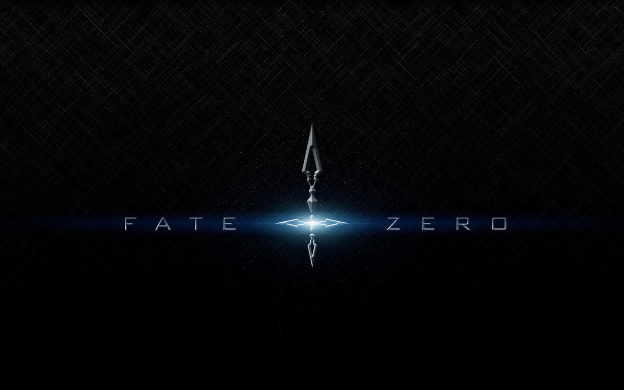 Голубые буквы, аниме Fate-Zero