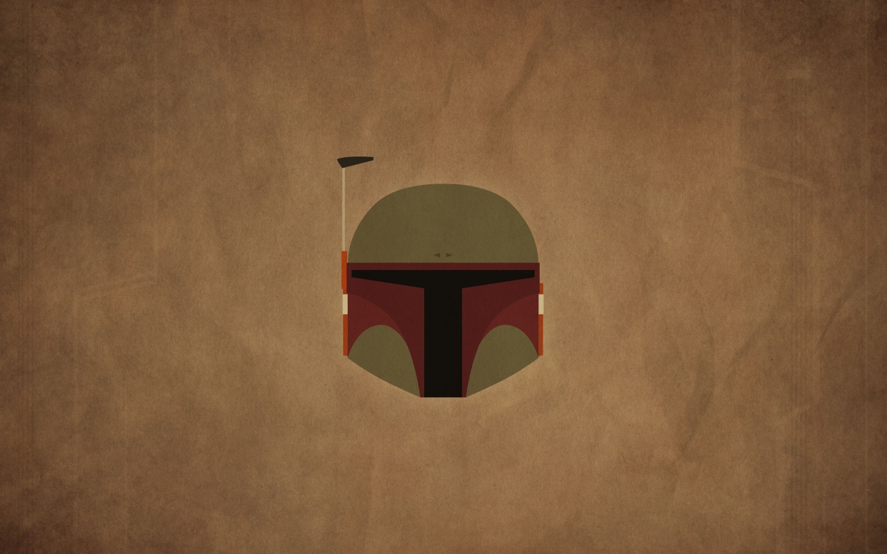 Бобба Фет Звездные войны, коричневый фон