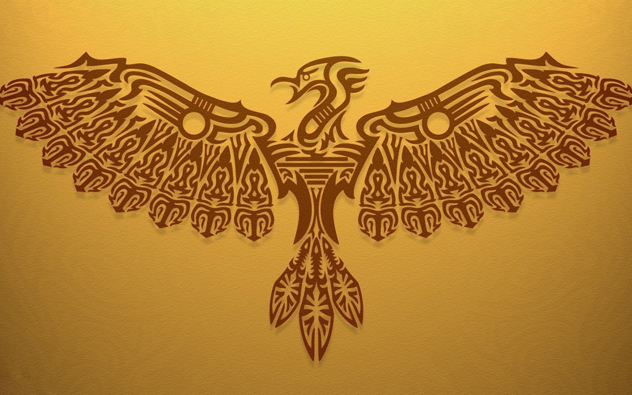 Коричневый силуэт хищной птицы