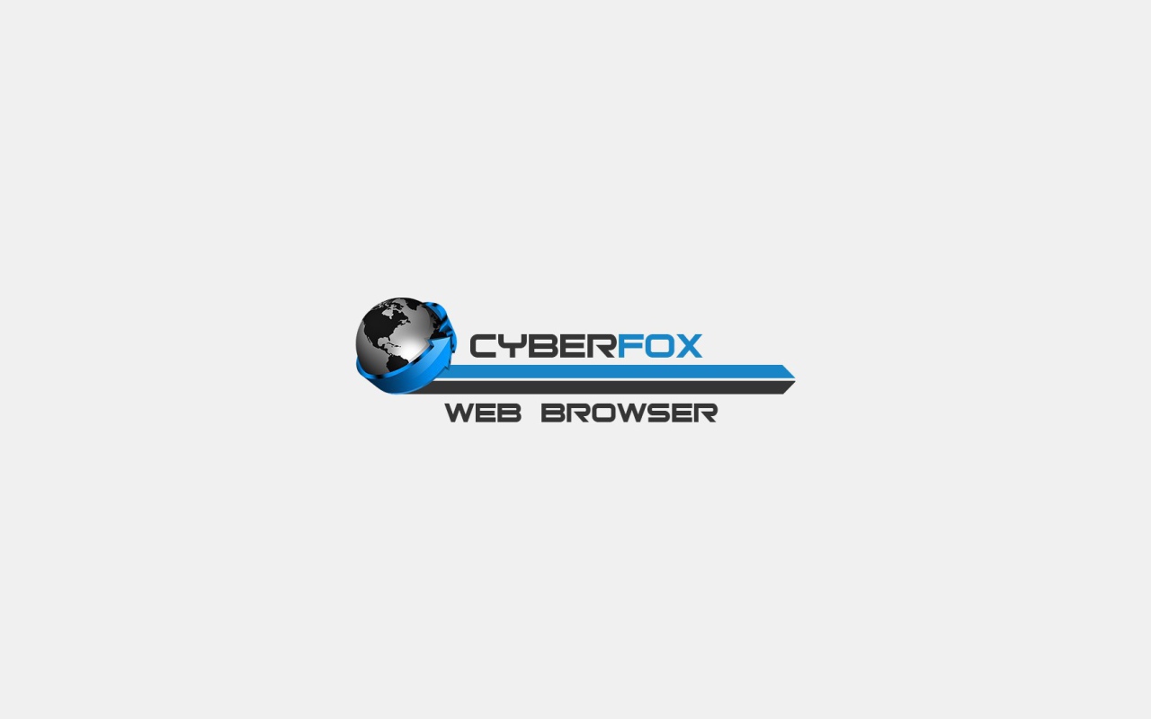 Браузер Cyberfox, голубой на белом фоне