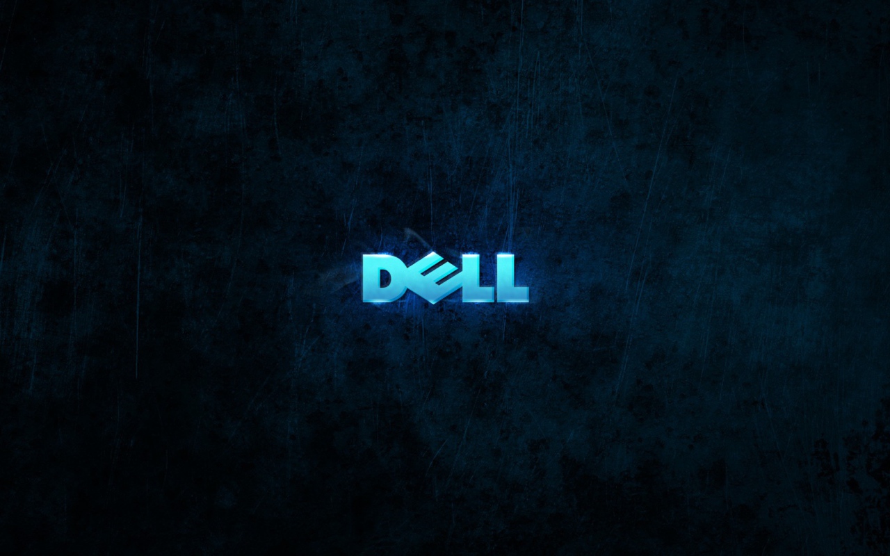 Логотип ДЕЛЛ на сине черном фоне