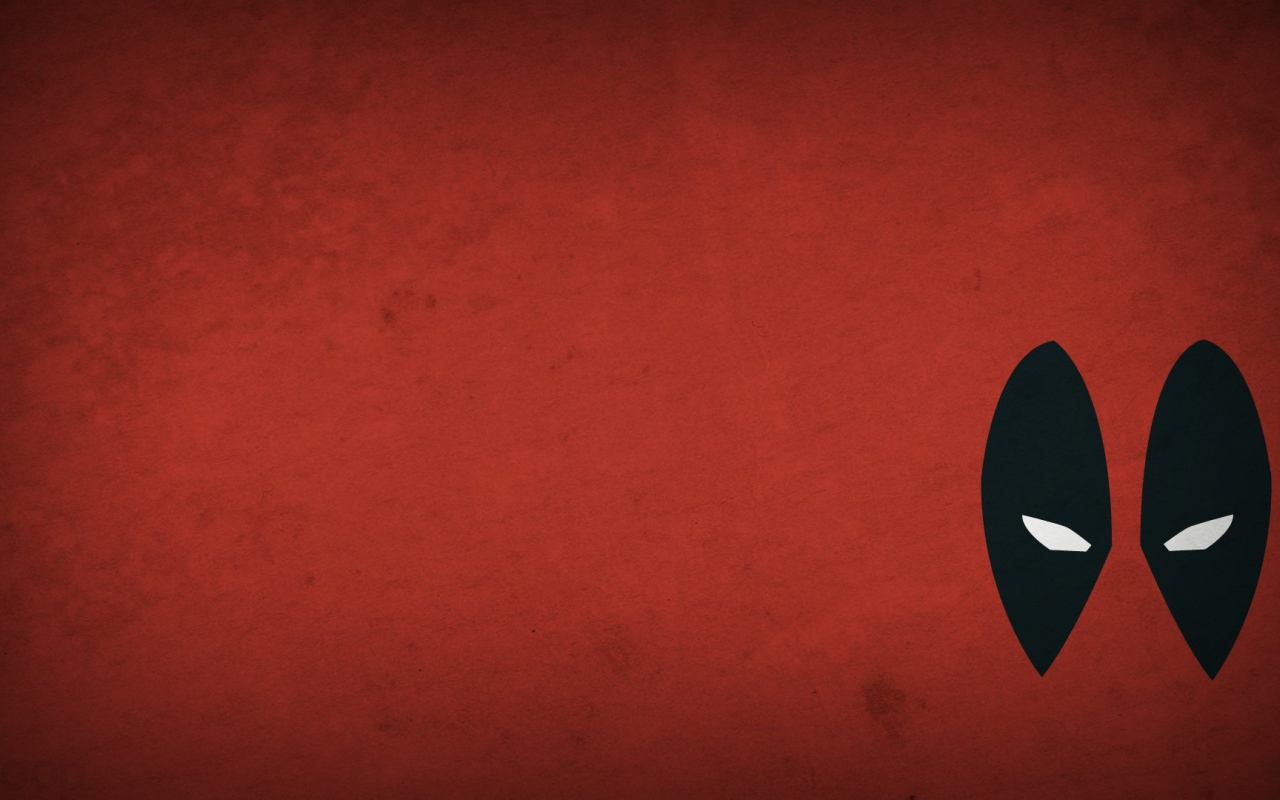 Глаза Дэдпула, красный фон