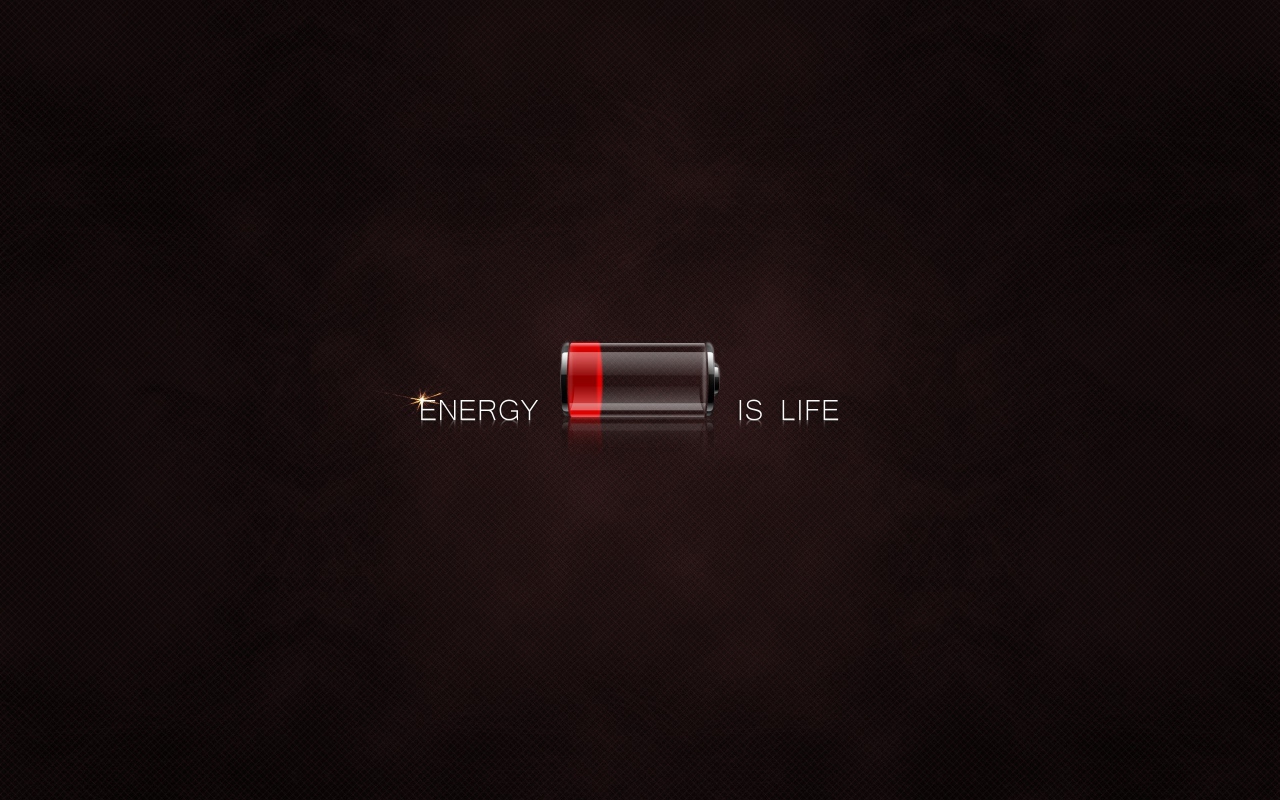 Энергия это жизнь, коричневый фон