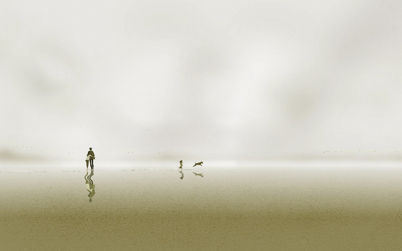 Семья с собакой на белом фоне