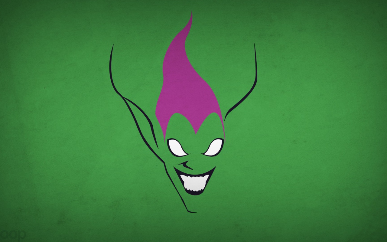 Зеленый Гоблин, зеленый фон