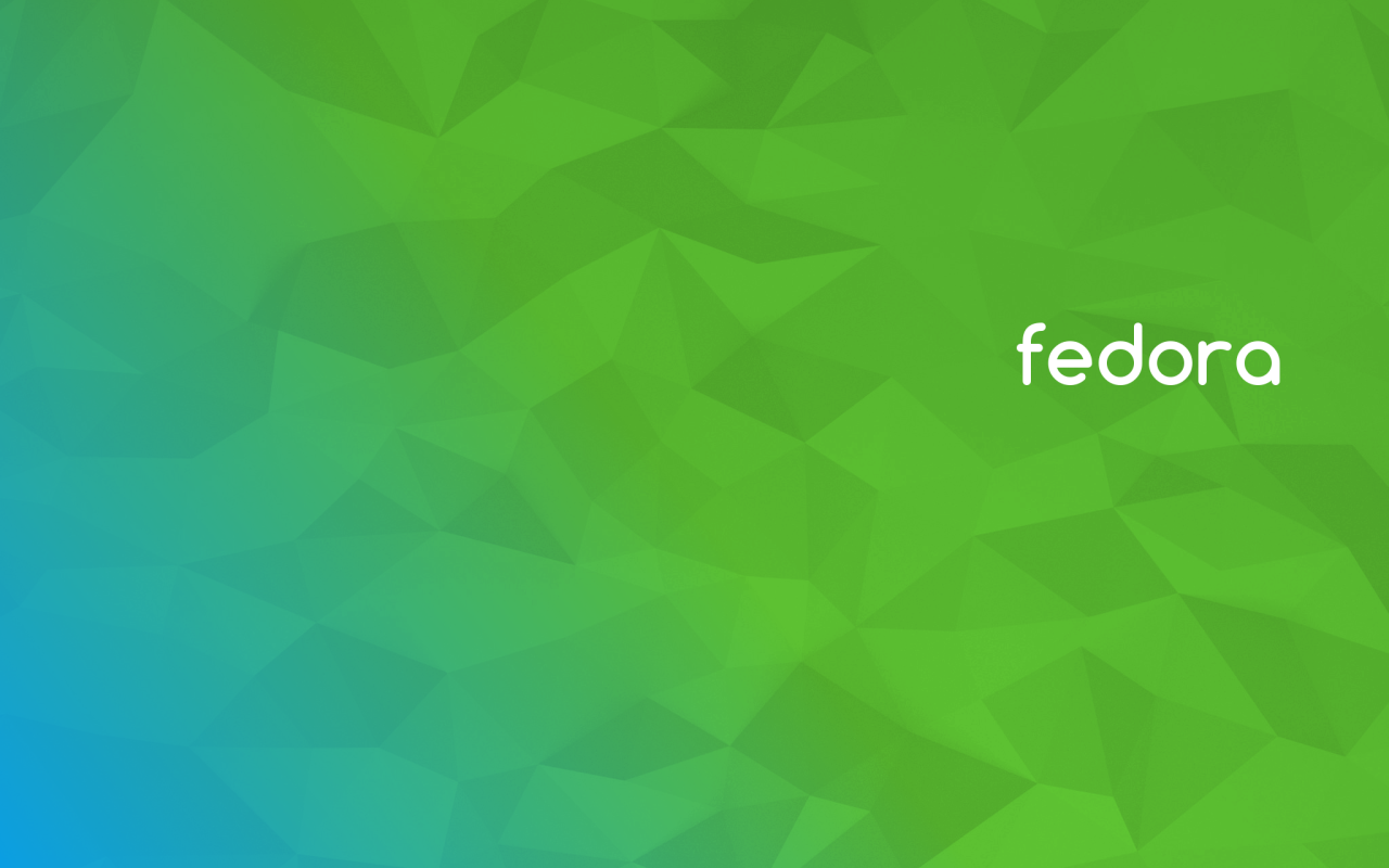 Зеленый фон Fedora