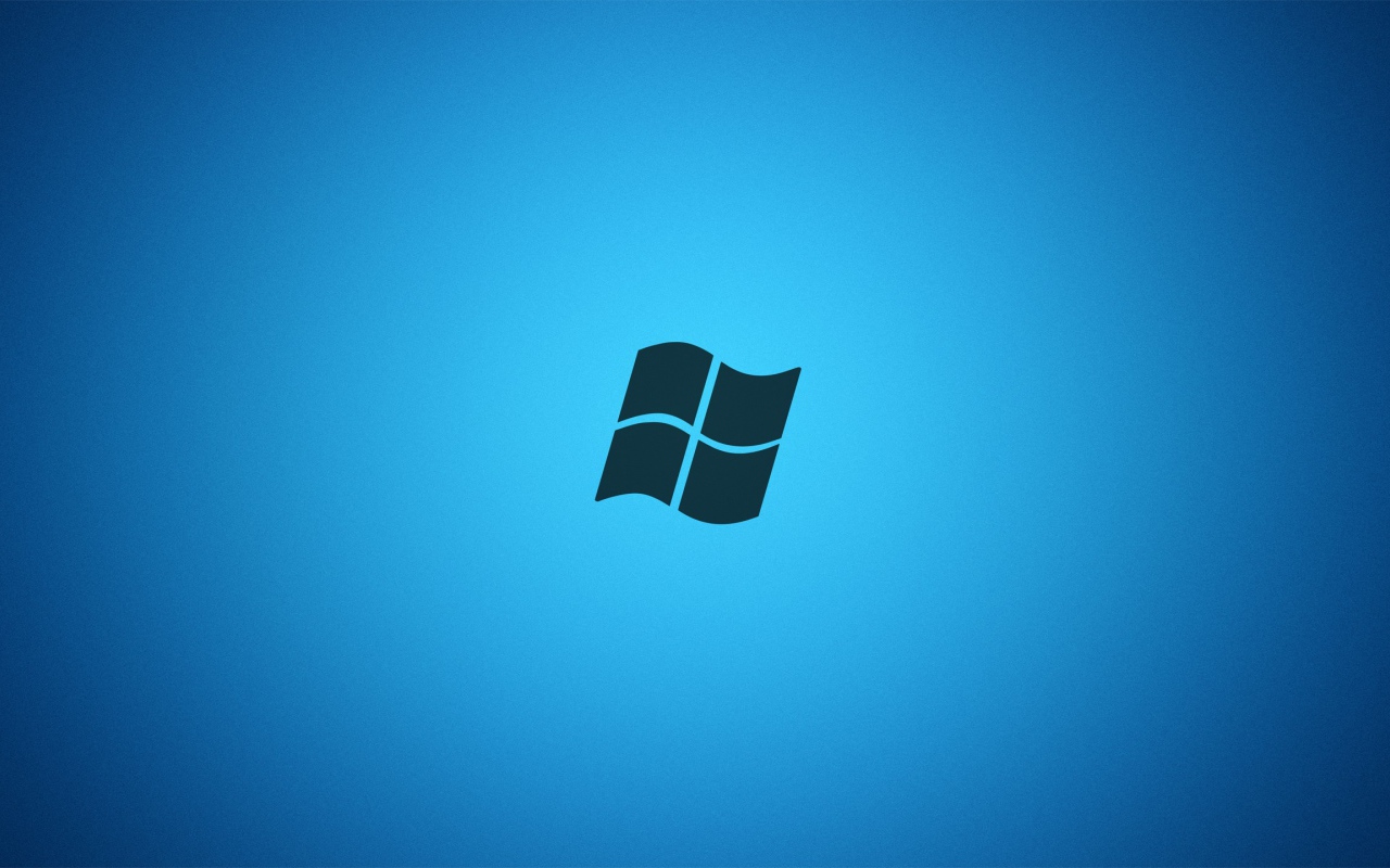 Серый логотип Майкрософт, голубой фон