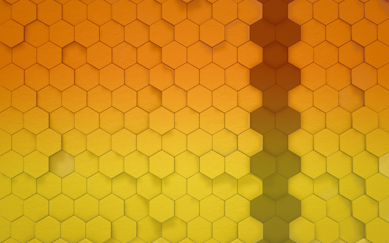 Пчелиные соты, оранжевый фон