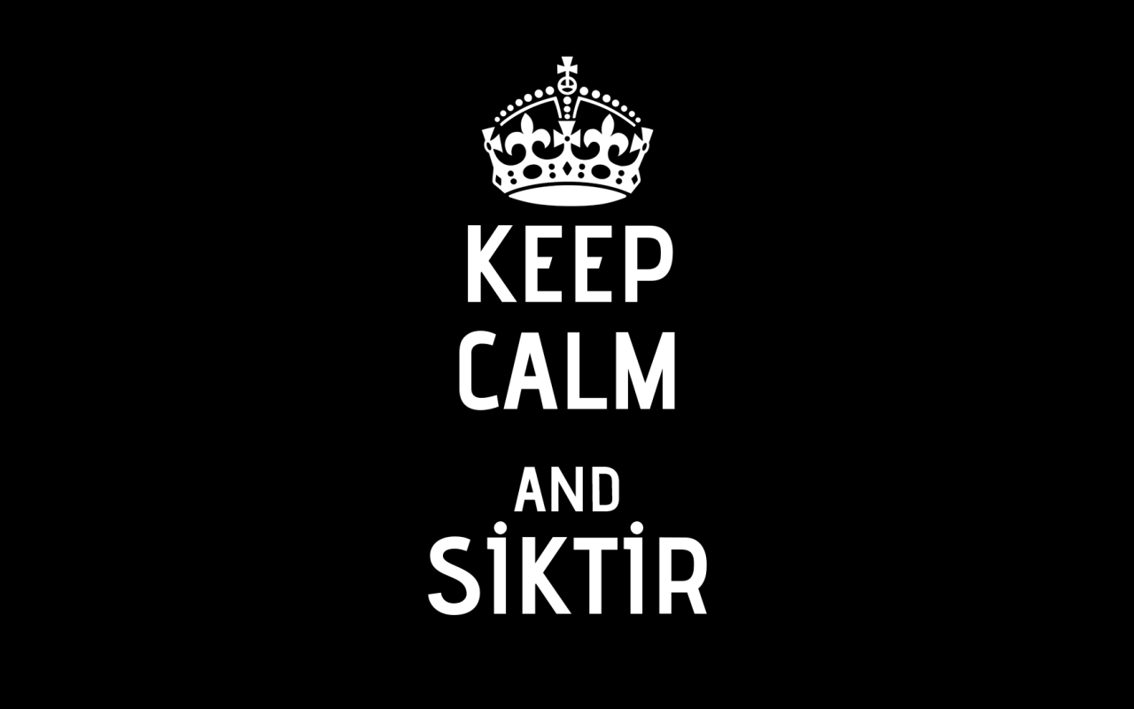 Сохраняйте спокойствие и идите прочь, черный фон