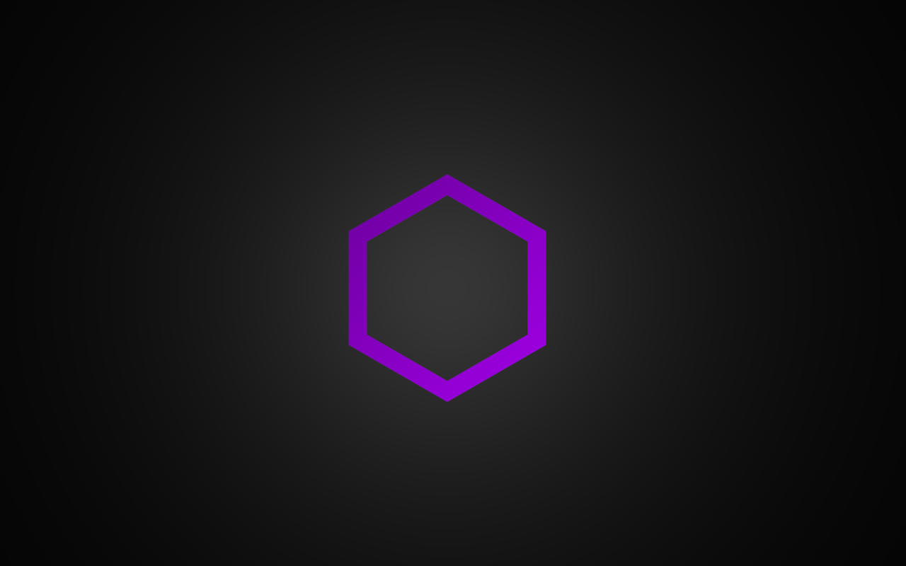 Сиреневый шестиугольник на сером фоне
