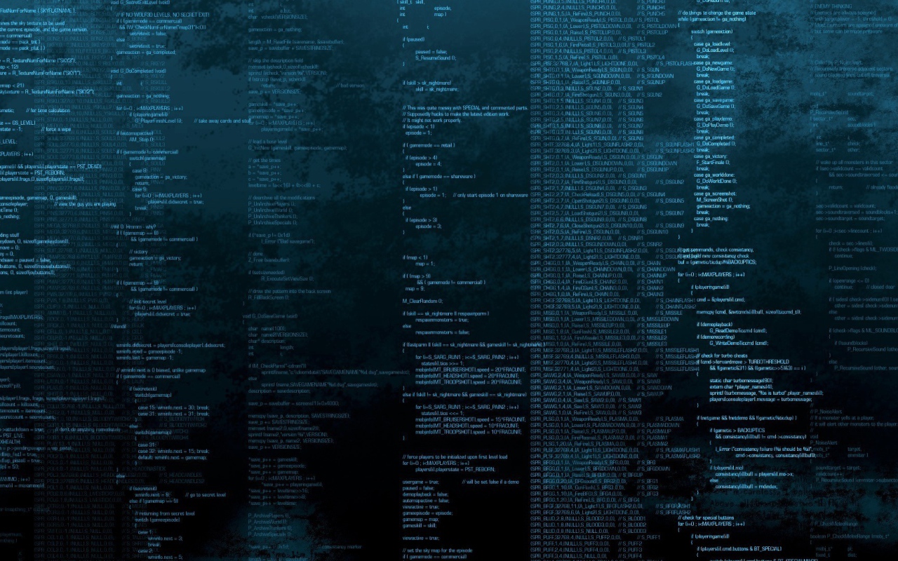 Строки компьютерного кода, фон