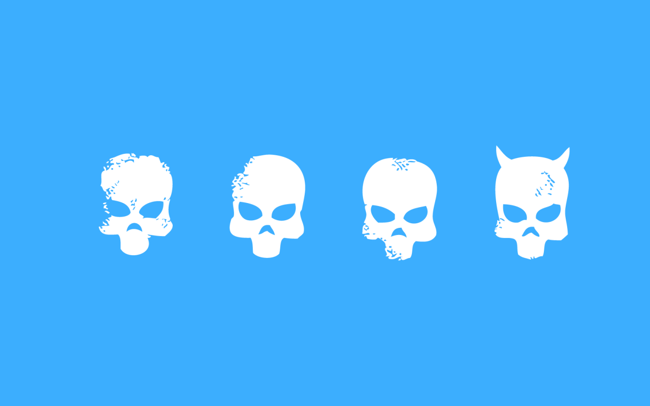 Маски Payday 2, голубой фон