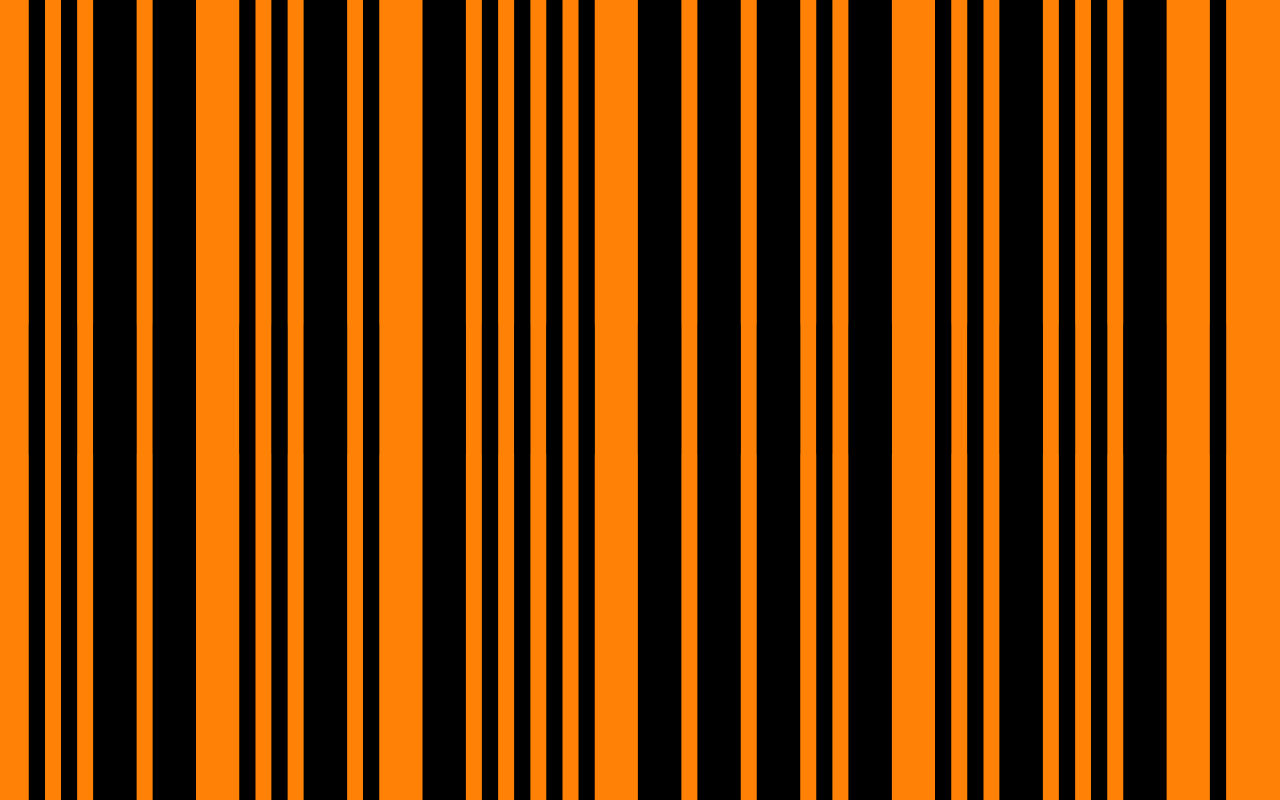 Оранжевый штрихкод на черном фоне