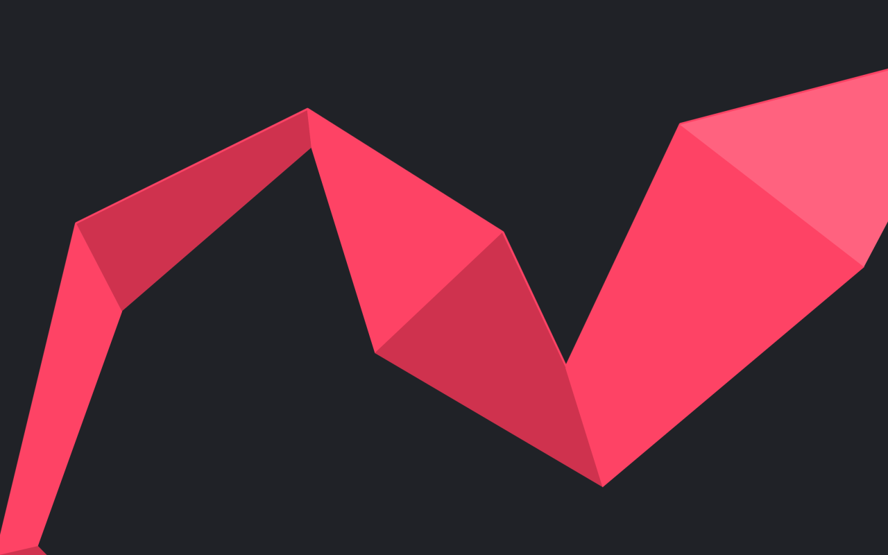 Розовая ломаная лента на сером фоне