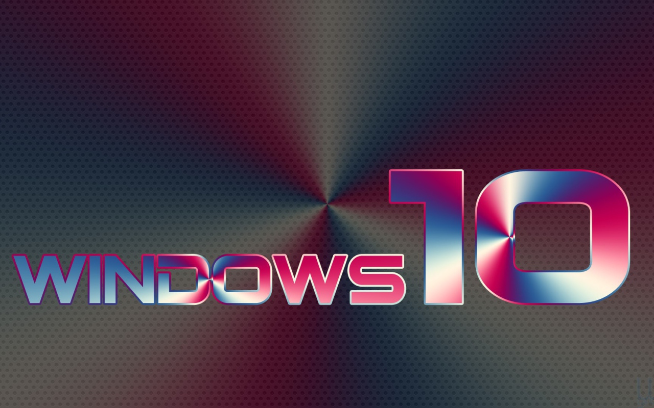 Радужный фон Windows 10