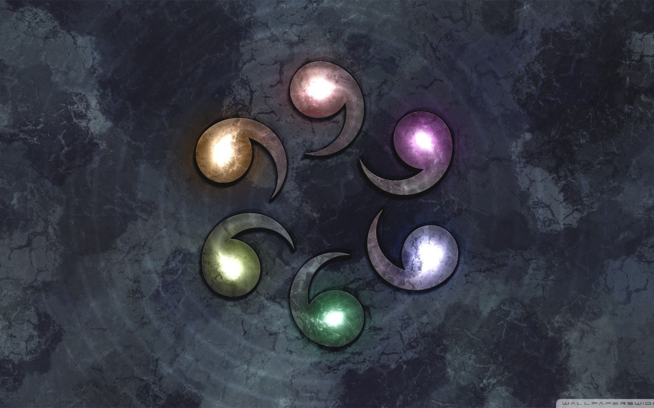 Радужные запятые, фон