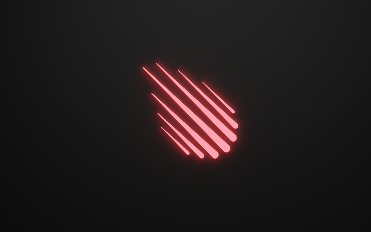 Красные метеоры на черном фоне