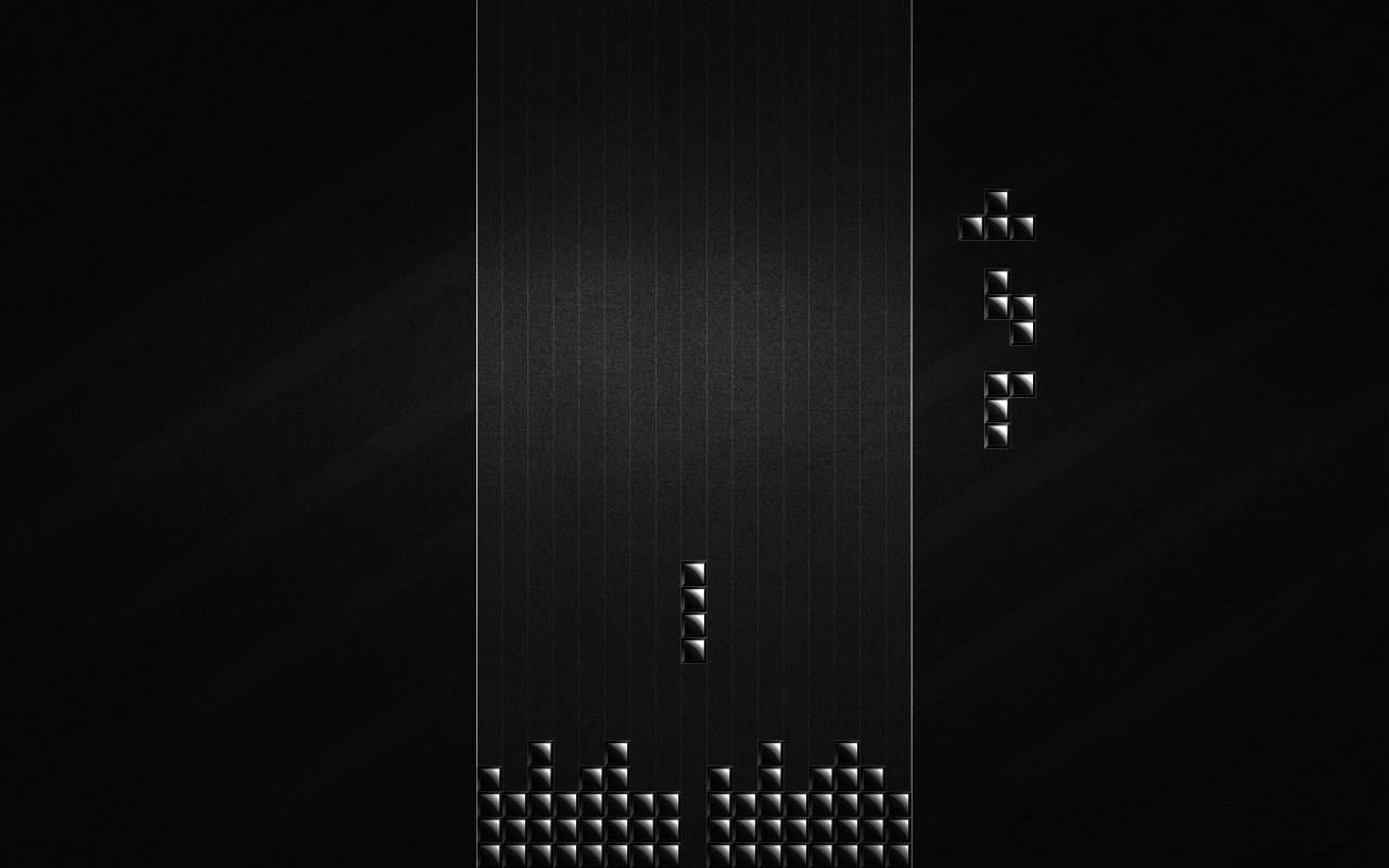 Ретро Тетрис, черный фон